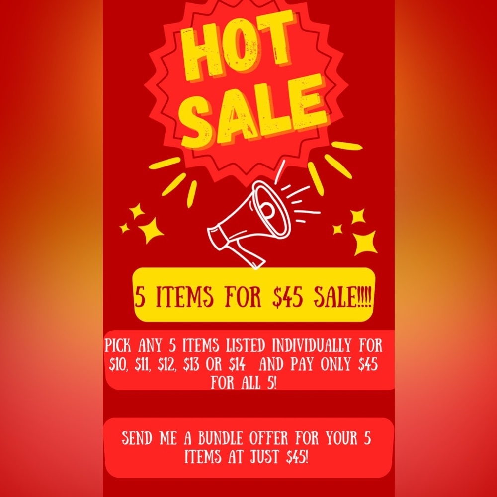 5 items for $45 sale!!!!‎